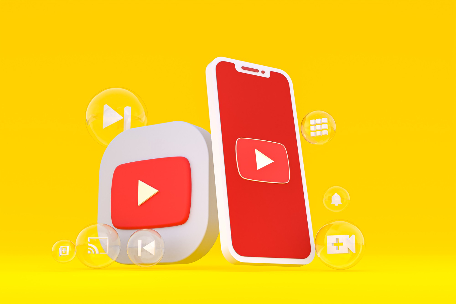 youtube-icon-screen-smartphone-mobile-phone-3d-render-yellow-background